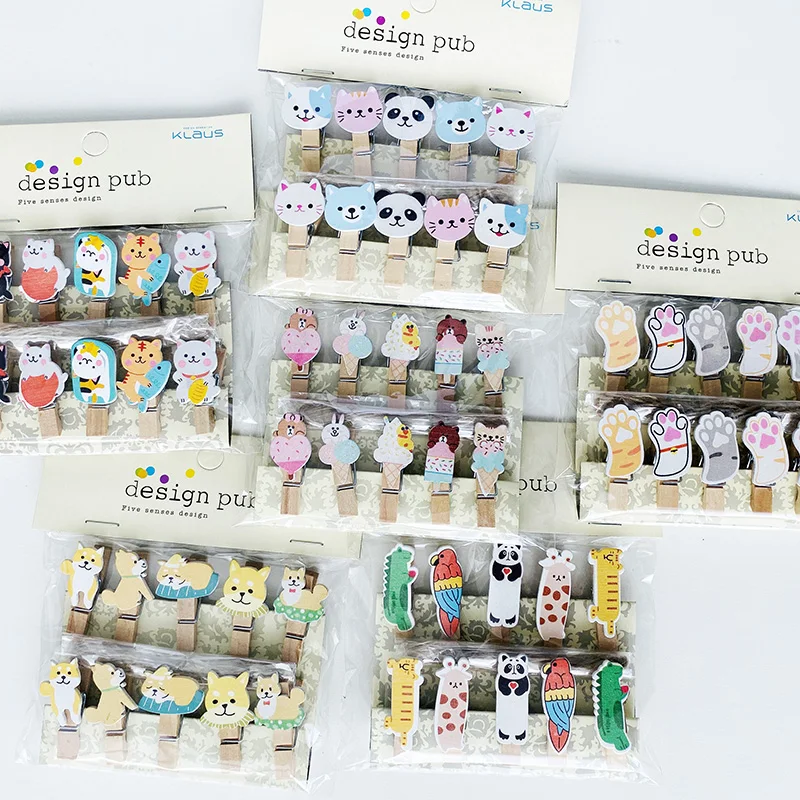 10 pcs /Pack Animal Design Cat Panda Bear Wooden Paper Clip Decorative Bookmark For Album With Rope Message Stickers Stationery
10 pcs /Pack Animal Design Cat Panda Bear Wooden Paper Clip Decorative Bookmark For Album With Rope Message Stickers Stationery