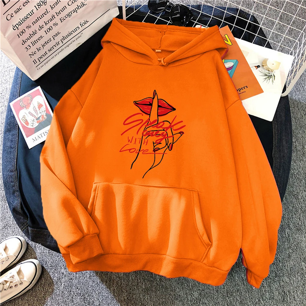 Speak Any With Love Print Womans Sweahoodies Street Hip Hop Hoodie Fashion Casual Sweatshirt Autumn Loose Warm Female Hoodies
Speak Any With Love Print Womans Sweahoodies Street Hip Hop Hoodie Fashion Casual Sweatshirt Autumn Loose Warm Female Hoodies