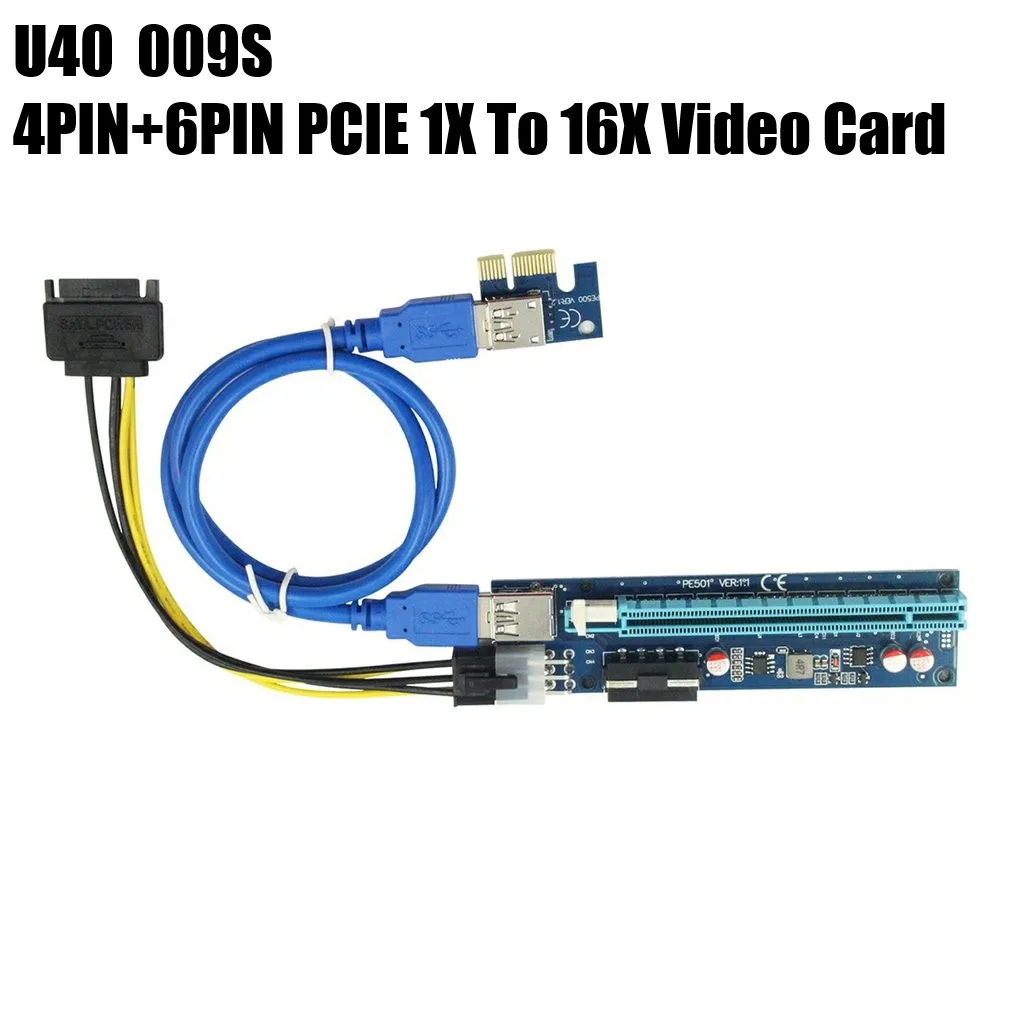 U40 009S 4PIN + 6PIN PCIE 1X To 16X Video Card Extension Cable Motherboard With Usb Cable For Xp / Win 7 / 8 / 10
U40 009S 4PIN + 6PIN PCIE 1X To 16X Video Card Extension Cable Motherboard With Usb Cable For Xp / Win 7 / 8 / 10