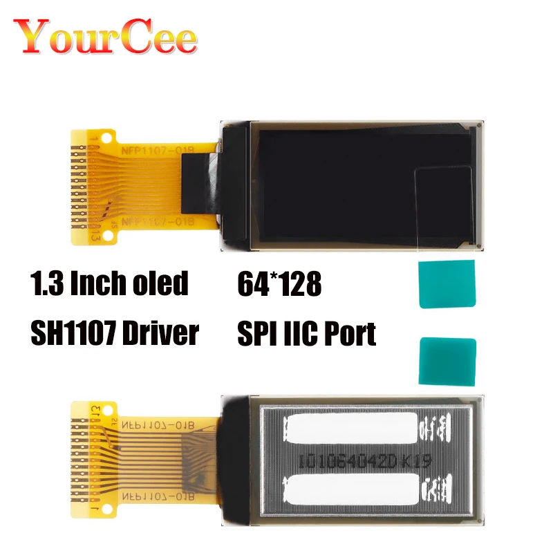 0 96 ''OLED дисплей 64*128 64x128 SH1107 SPI последовательный IIC I2C 13P порт Voopoo Vmate Storm Puma Mode 3 V