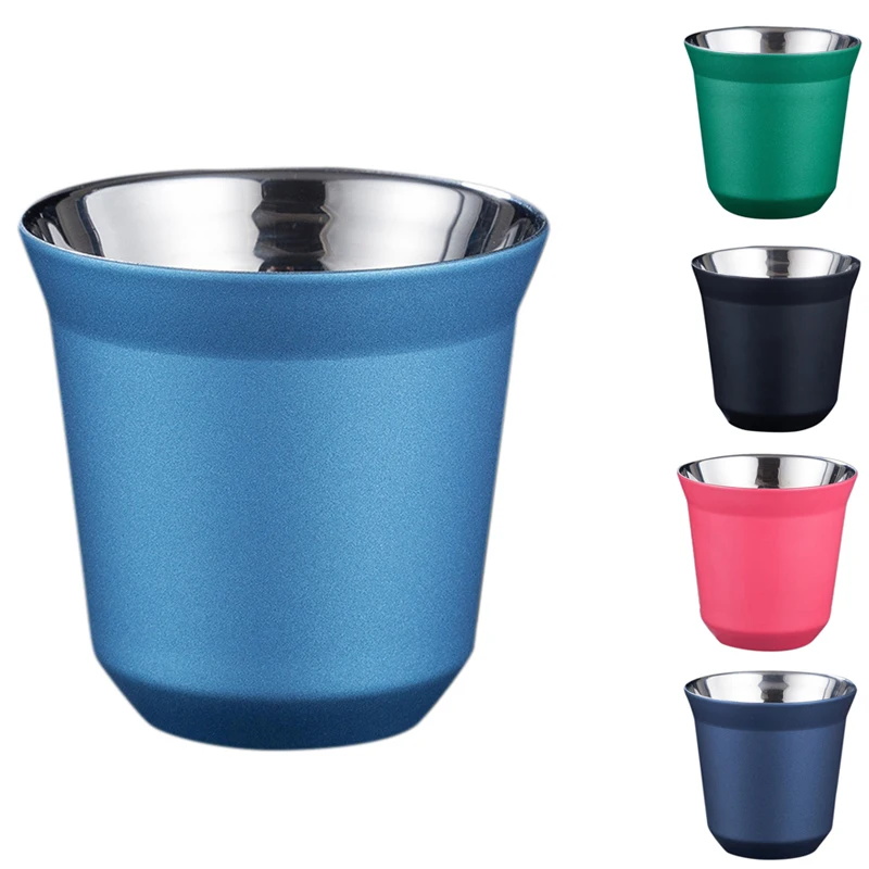 80Ml Double Wall Stainless Steel Espresso Cup Insulation for Nespresso Pixie Coffee Cup Capsule Shape Coffee Mugs
80Ml Double Wall Stainless Steel Espresso Cup Insulation for Nespresso Pixie Coffee Cup Capsule Shape Coffee Mugs