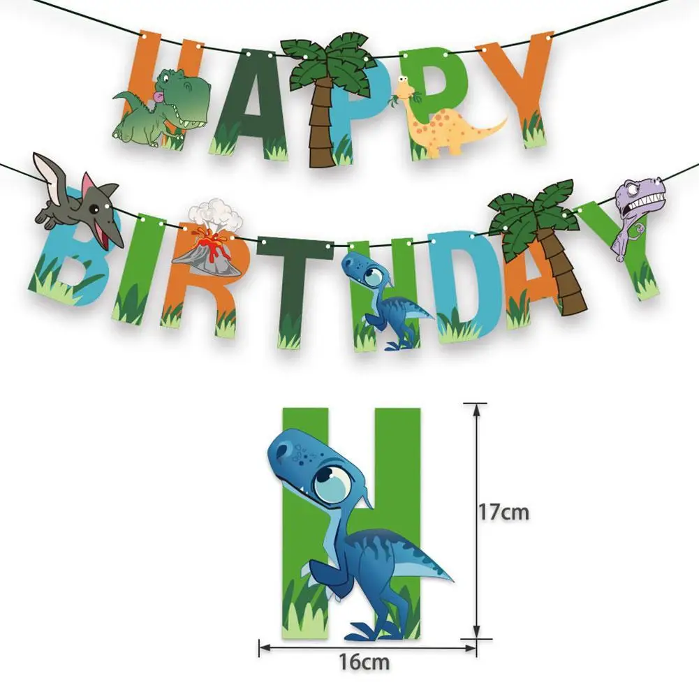 Dinosaur Theme Party Decoration Paper Flag Banner Dinosaur Dropshipping Day Birthday Mother's Banner Flag Pull Letter Birth W3U1
Dinosaur Theme Party Decoration Paper Flag Banner Dinosaur Dropshipping Day Birthday Mother's Banner Flag Pull Letter Birth W3U1