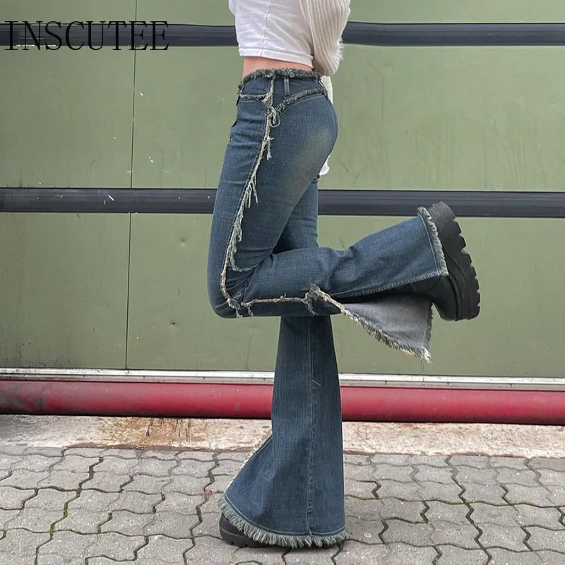 Inscutee 2021 Street Fashion Low Waist Trousers Women Autumn Cottagecore Y2k 90s E-girl Raw-edge Split Micro-la Denim Trousers
Inscutee 2021 Street Fashion Low Waist Trousers Women Autumn Cottagecore Y2k 90s E-girl Raw-edge Split Micro-la Denim Trousers