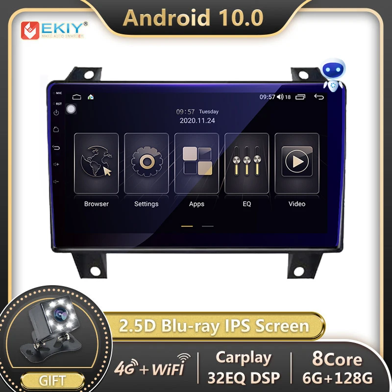 EKIY 6+128G Autoradio Android 10 For Great Wall PAO 2019-2020 Car Radio Multimedia Blu-ray 1280*720P IPS Screen Navi GPS no 2din
EKIY 6+128G Autoradio Android 10 For Great Wall PAO 2019-2020 Car Radio Multimedia Blu-ray 1280*720P IPS Screen Navi GPS no 2din