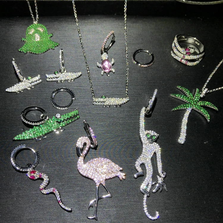 925 sterling silver Cute Animal Necklace, Turtle Coconut Bracelet Flamingo Crocodile High-end Ear Stud Luxury Brand Design
925 sterling silver Cute Animal Necklace, Turtle Coconut Bracelet Flamingo Crocodile High-end Ear Stud Luxury Brand Design