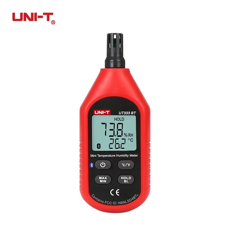 UNI-T UT333 UT333BT мини-измеритель температуры и влажности, ЖК-цифровой термометр, гигрометр, Удержание данных/автоматическое отключение
UNI-T UT333 UT333BT мини-измеритель температуры и влажности, ЖК-цифровой термометр, гигрометр, Удержание данных/автоматическое отключение
