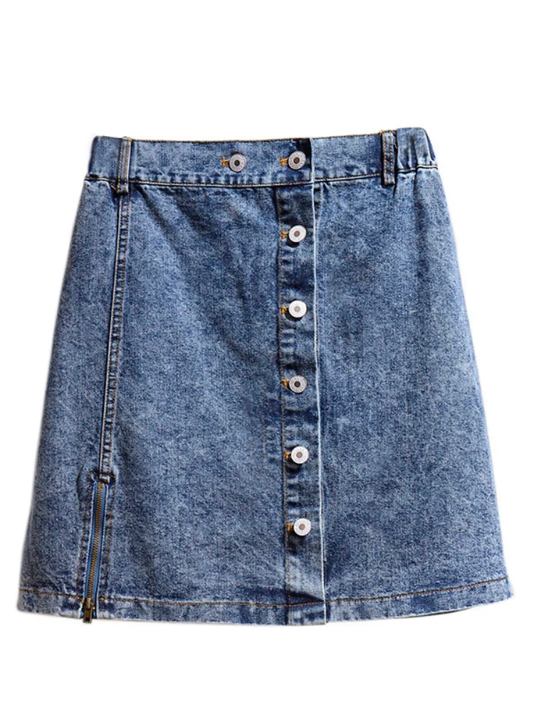 korean fashion Single Breasted Zipper plus size harajuku kawaii skirt Women Denim Skirts faldas DM
korean fashion Single Breasted Zipper plus size harajuku kawaii skirt Women Denim Skirts faldas DM