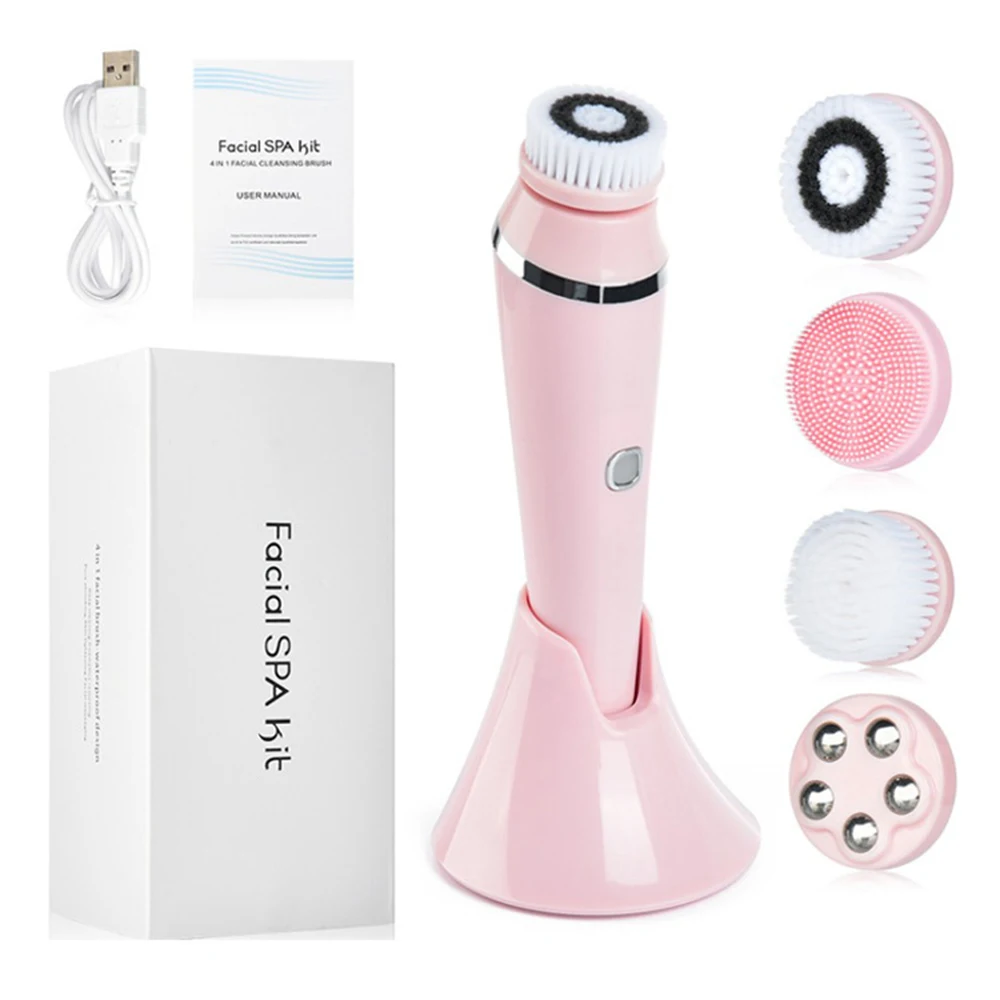 4 In 1 Facial Cleansing Brush Face Cleaner Scrubber Massager Skin Care Tools Electric Facial Brush Washing Massage Machine
4 In 1 Facial Cleansing Brush Face Cleaner Scrubber Massager Skin Care Tools Electric Facial Brush Washing Massage Machine