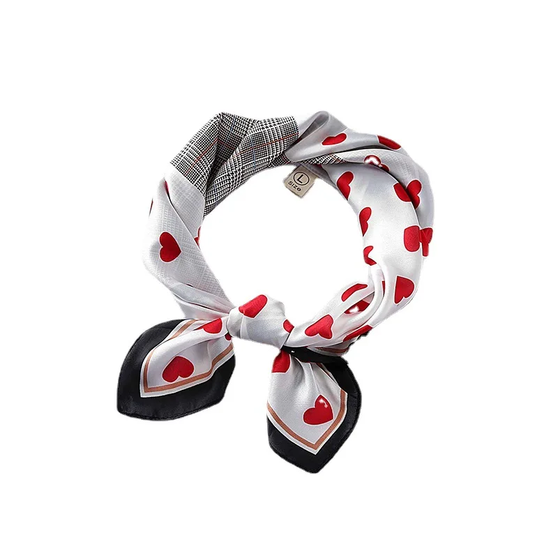 Korean Style 70 * 70cm Small Silk Scarf Small Square Towel Small Scarf Hair Band Sweet Cute Scarf 
Korean Style 70 * 70cm Small Silk Scarf Small Square Towel Small Scarf Hair Band Sweet Cute Scarf