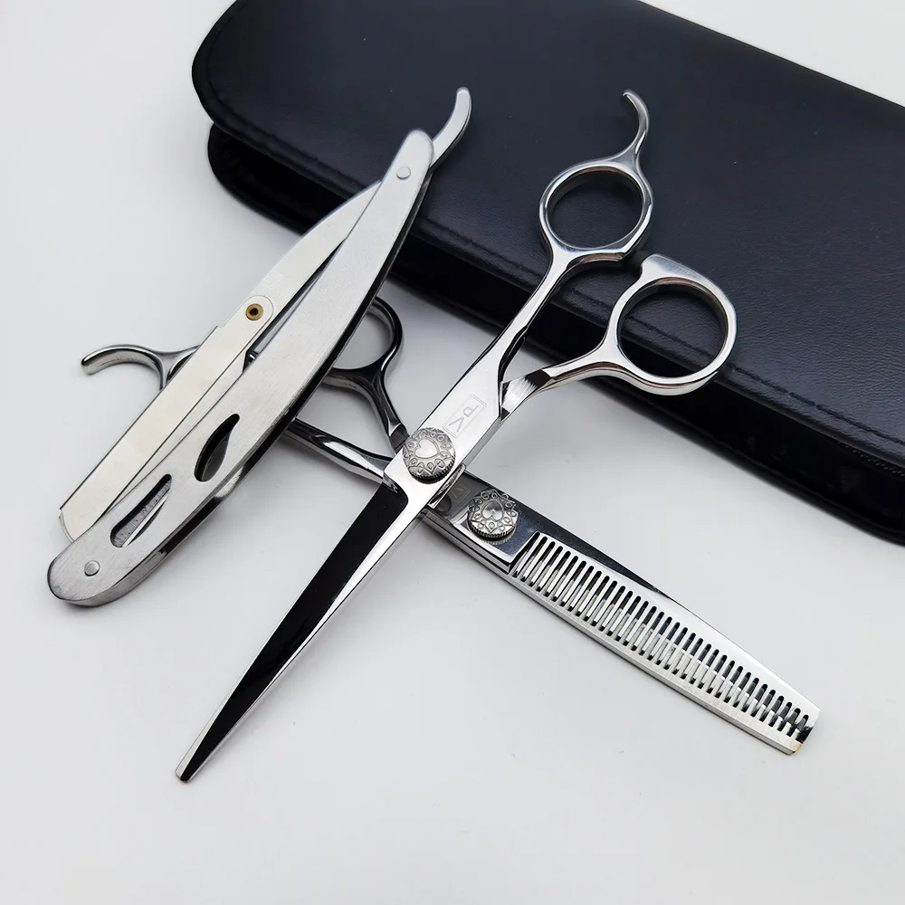6 Inch Right-Hand Stainless Professional Hairdressing Scissors Straight Shears Thinning Shears Barber Shop Salon Hair Scissors
6 Inch Right-Hand Stainless Professional Hairdressing Scissors Straight Shears Thinning Shears Barber Shop Salon Hair Scissors