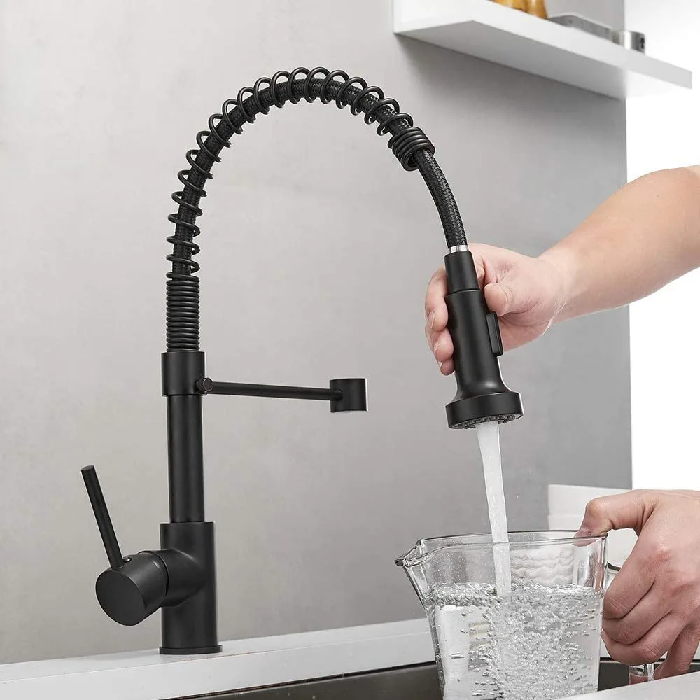 Deck Mounted Flexible Kitchen Faucets Pull Out Mixer Tap new Black Hot Cold Kitchen Faucet Spring Style with Spray Mixers Taps
Deck Mounted Flexible Kitchen Faucets Pull Out Mixer Tap new Black Hot Cold Kitchen Faucet Spring Style with Spray Mixers Taps