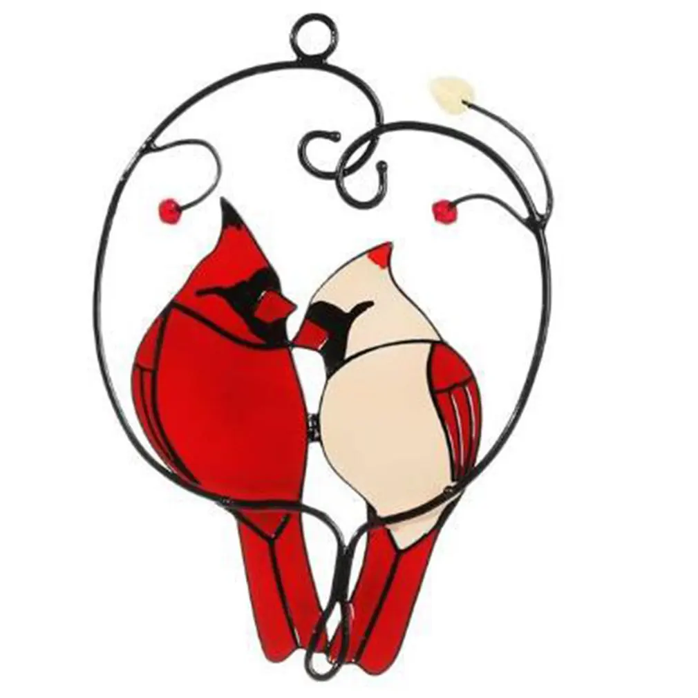 Витражное украшение в виде птицы, подвеска в виде кардинала с полыми птицами для украшения окон дома
Витражное украшение в виде птицы, подвеска в виде кардинала с полыми птицами для украшения окон дома