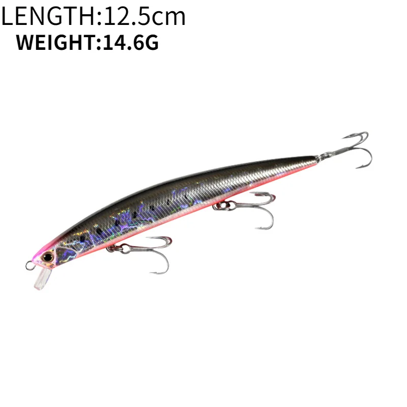 New Luya Fishing Bait Mino Fake Bait Floating Water Long-distance Bionic Sea Fishing Bait 14.6g/12.5cm
New Luya Fishing Bait Mino Fake Bait Floating Water Long-distance Bionic Sea Fishing Bait 14.6g/12.5cm