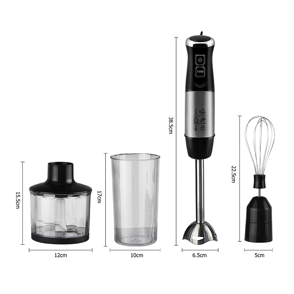 4 In 1 High Power 800W Immersion Hand Stick Blender Mixer Includes Chopper And Smoothie Cup Stainless Steel Ice Blades Kitchen
4 In 1 High Power 800W Immersion Hand Stick Blender Mixer Includes Chopper And Smoothie Cup Stainless Steel Ice Blades Kitchen