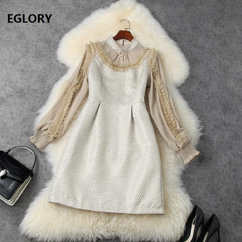 New 2020 Early Spring Dress High Quality Women Ruffle Lace Deco Long Sleeve Casual Vintage Jacquard Print Dress Blue Apricot
New 2020 Early Spring Dress High Quality Women Ruffle Lace Deco Long Sleeve Casual Vintage Jacquard Print Dress Blue Apricot