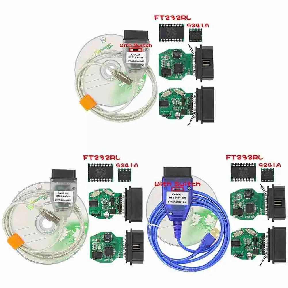 Chip with Switch Cable USB interface Inpa k dcan OBD For BMW OBD2 Scanner Diagnostic OBD2 Car INPA Auto K+DCAN FT232RL FTDI P8L0 
Chip with Switch Cable USB interface Inpa k dcan OBD For BMW OBD2 Scanner Diagnostic OBD2 Car INPA Auto K+DCAN FT232RL FTDI P8L0