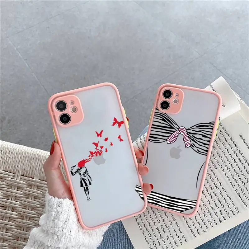 Cute creative design pattern Phone Case For iPhone 12 11 Mini Pro XR XS Max 7 8 Plus X Matte transparent Pink Back Cover
Cute creative design pattern Phone Case For iPhone 12 11 Mini Pro XR XS Max 7 8 Plus X Matte transparent Pink Back Cover