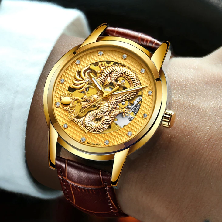 New Luxury Men's Automatic Watch living waterproof Luminous watches Hollow-out Gold Leather Steel Belt Watch Men 2020 New design
New Luxury Men's Automatic Watch living waterproof Luminous watches Hollow-out Gold Leather Steel Belt Watch Men 2020 New design
