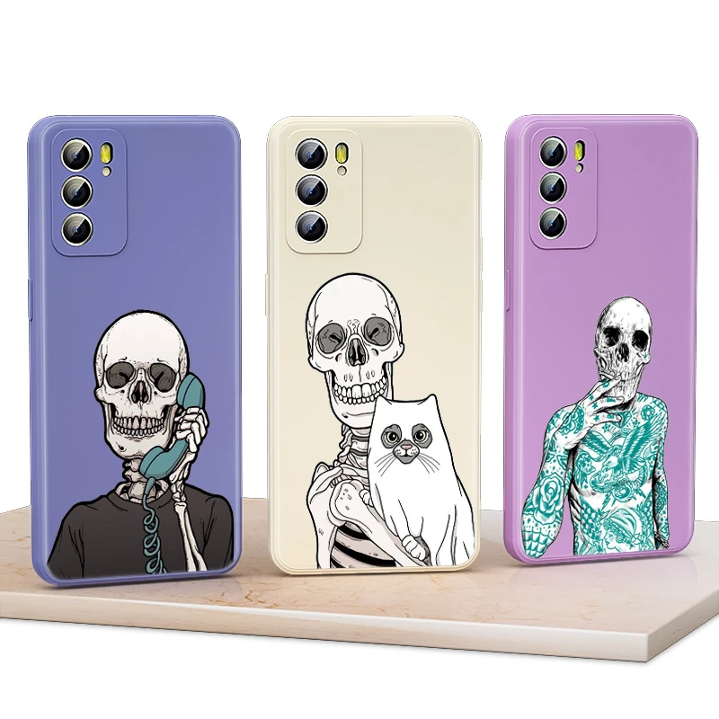 Fashion skull For OPPO Reno 5K 5F 4F 4Z 4 6 5 3 2 2F 2Z Z Pro Plus Lite 5G Liquid Silicone Soft Phone Case Capa 
Fashion skull For OPPO Reno 5K 5F 4F 4Z 4 6 5 3 2 2F 2Z Z Pro Plus Lite 5G Liquid Silicone Soft Phone Case Capa
