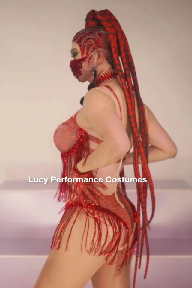 Nightclub new simple red Chinese Red fringe bar party opening show stage sexy European and American performance clothes
Nightclub new simple red Chinese Red fringe bar party opening show stage sexy European and American performance clothes