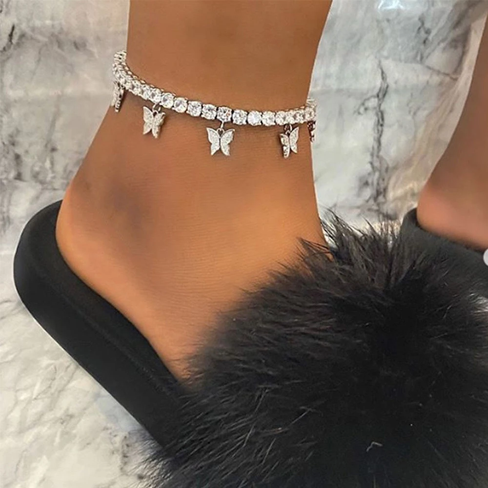 FSUNION 2021 Butterfly Anklet Rhinestone Tennis Chain Foot Chain Jewelry For Women Summer Beach Anklet Butterfly Barefoot Chain
FSUNION 2021 Butterfly Anklet Rhinestone Tennis Chain Foot Chain Jewelry For Women Summer Beach Anklet Butterfly Barefoot Chain