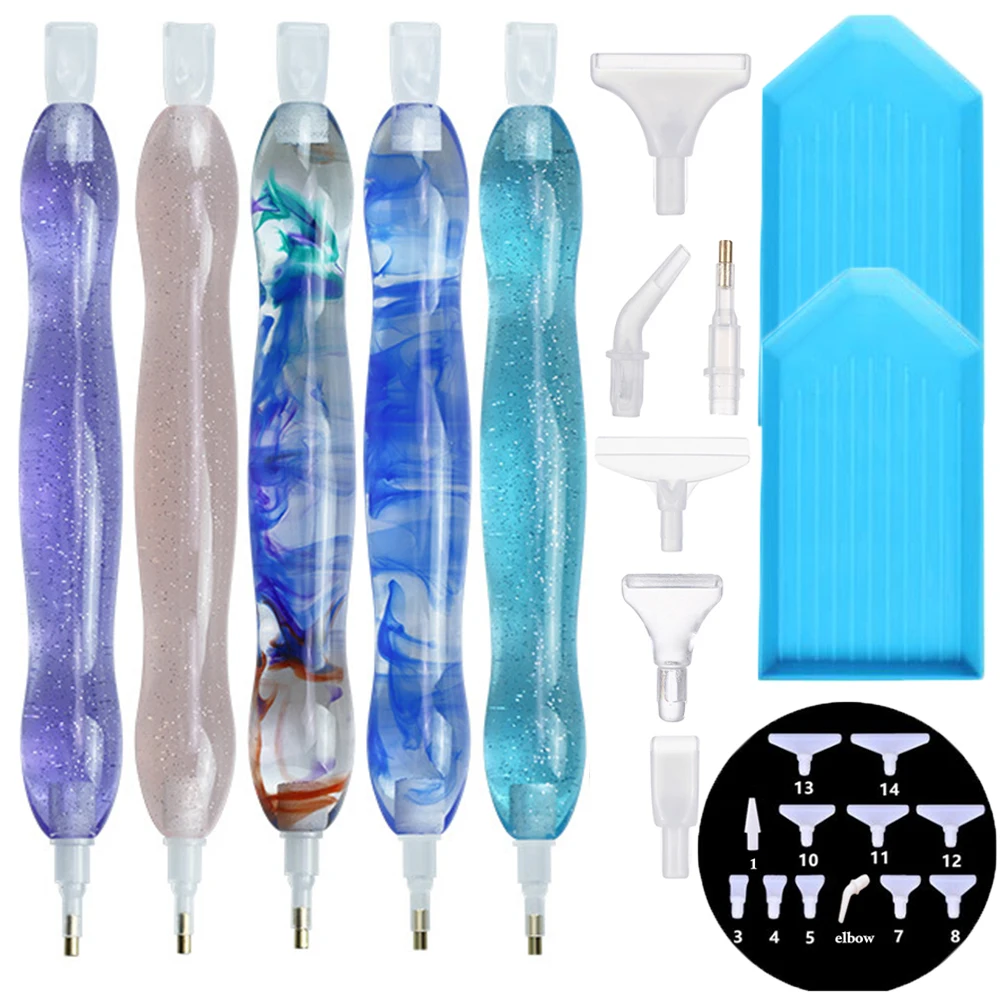 5D Diamond Painting Tool Accessories Handmade Crystal Resin Point Drill Pen With Tray And 18 Pieces Replaceable Nib kits
5D Diamond Painting Tool Accessories Handmade Crystal Resin Point Drill Pen With Tray And 18 Pieces Replaceable Nib kits