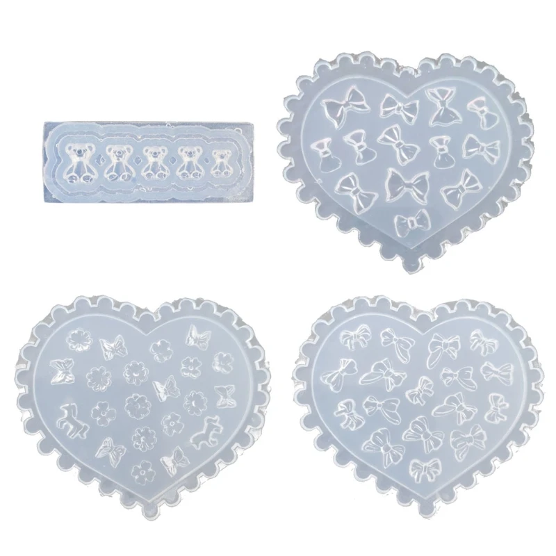 U90E 4Pcs Flower Bowtie Bear Resin Mold Epoxy Resin Casting Mold DIY Nail Art Crafts
U90E 4Pcs Flower Bowtie Bear Resin Mold Epoxy Resin Casting Mold DIY Nail Art Crafts