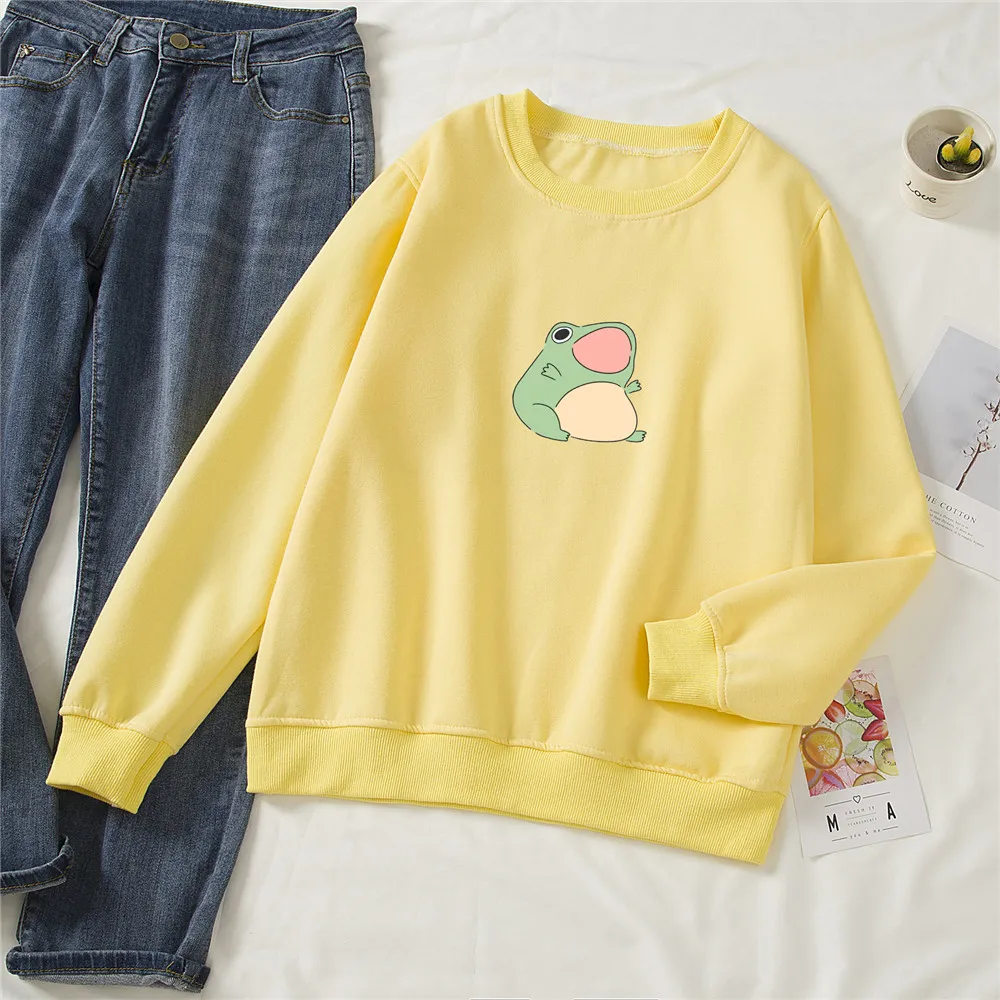 Женские Осенние Теплые худи для женщин свободный хлопковый свитшот Harajuku Kawaii с рисунком лягушки повседневные Толстовки с капюшоном пуловер ... 
Женские Осенние Теплые худи для женщин свободный хлопковый свитшот Harajuku Kawaii с рисунком лягушки повседневные Толстовки с капюшоном пуловер ...