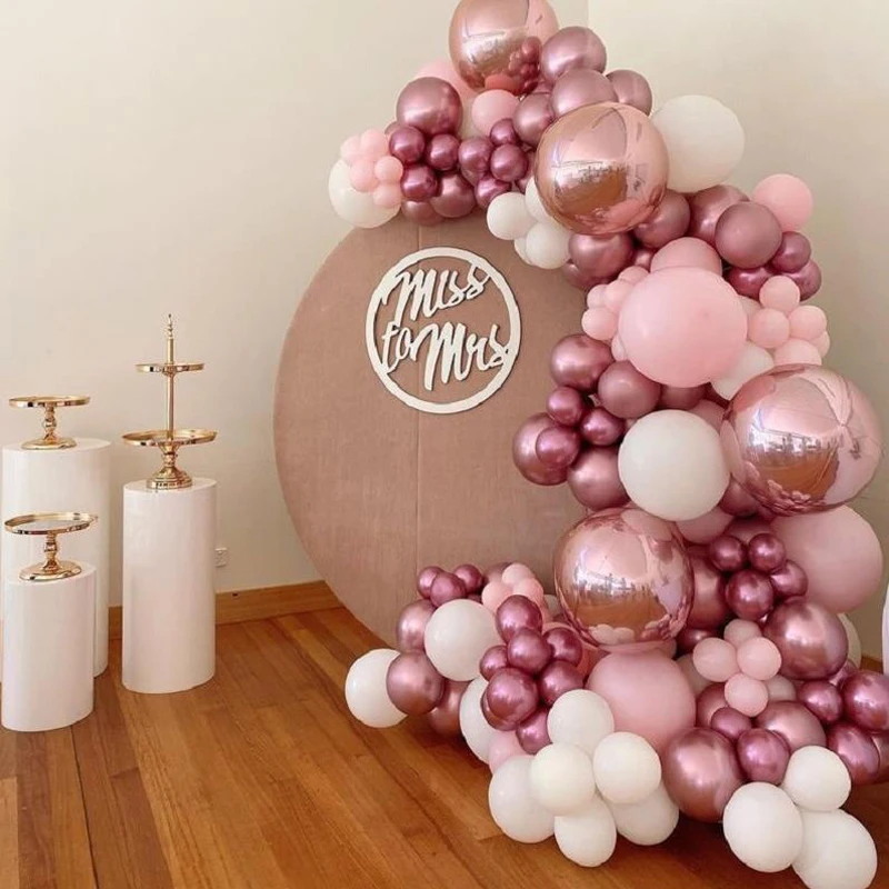 112/224 Pcs Macaron Pink Balloon Garland Arch Kit 4D Rose Gold Chrome Balloon Decorationf or Wedding Birthday Party
112/224 Pcs Macaron Pink Balloon Garland Arch Kit 4D Rose Gold Chrome Balloon Decorationf or Wedding Birthday Party