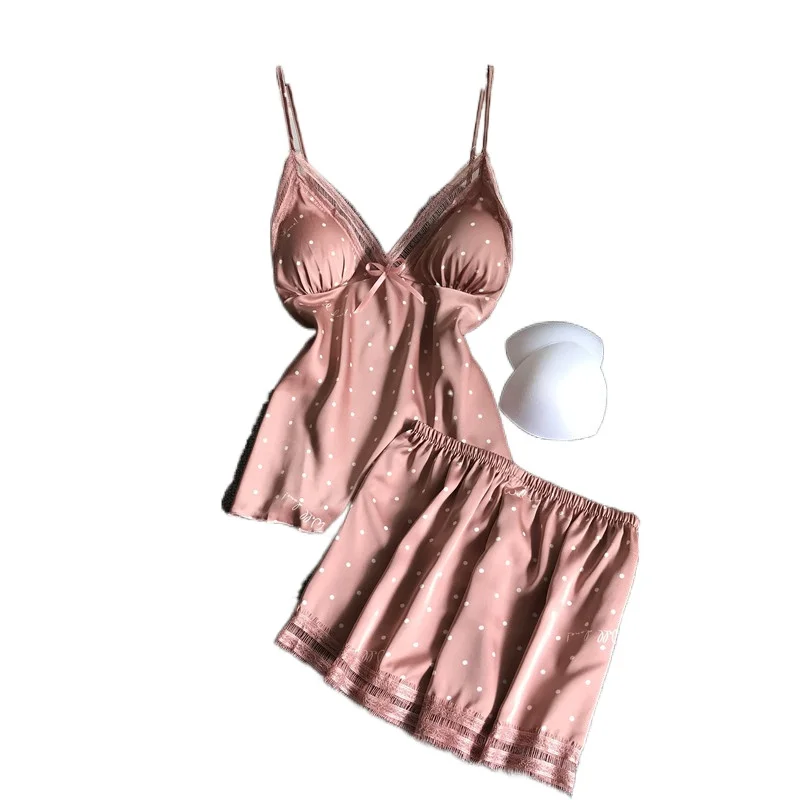 Women's Spring and Summer Pajamas with Chest Pad Two-Piece Sexy Backless Sleepwear Nightgrown Sexy Pajamas
Women's Spring and Summer Pajamas with Chest Pad Two-Piece Sexy Backless Sleepwear Nightgrown Sexy Pajamas