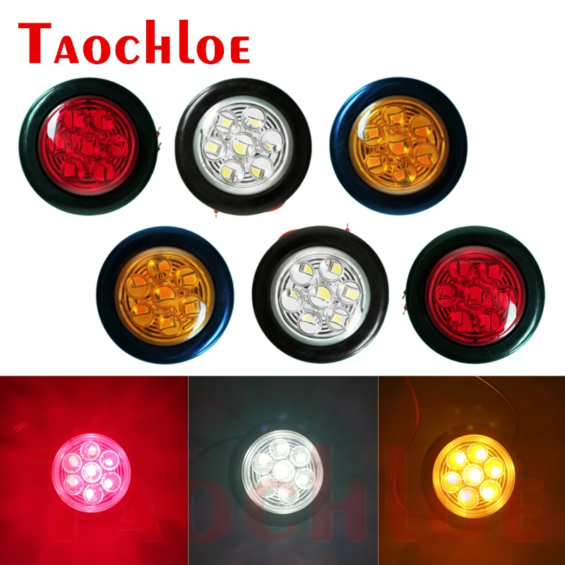 10Pcs Round Trailer Clearance Lights LED Truck Light 24V 12V Red White Side Lights Amber RV Caravan Marker Lamp
10Pcs Round Trailer Clearance Lights LED Truck Light 24V 12V Red White Side Lights Amber RV Caravan Marker Lamp