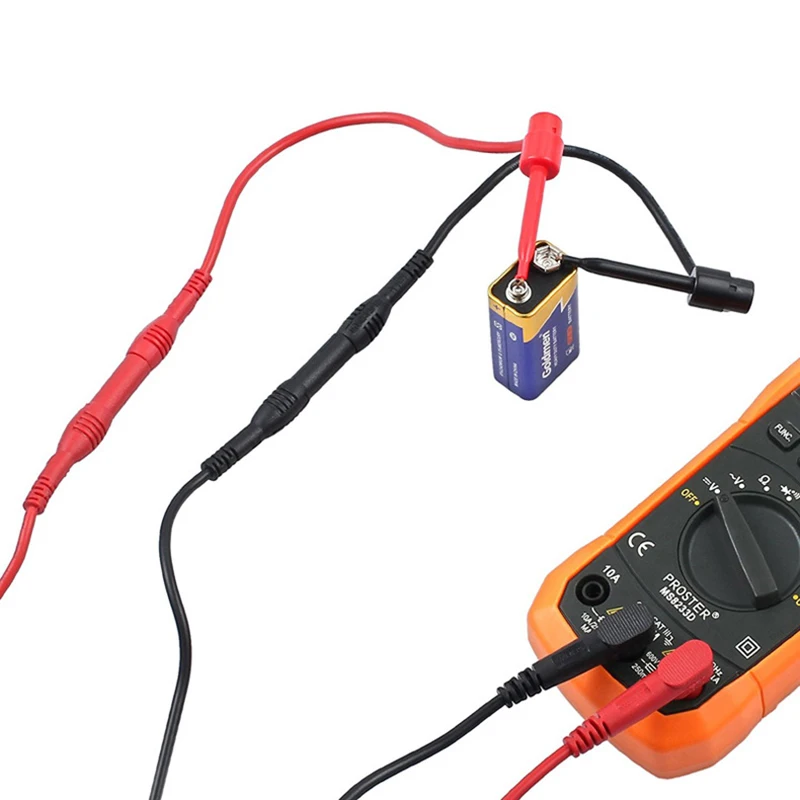 QHTITEC Multimeter Test Leads Set Alligator clip probe hook probe Test Professional Replaceable Multimeter Probe Test Wire Kit
QHTITEC Multimeter Test Leads Set Alligator clip probe hook probe Test Professional Replaceable Multimeter Probe Test Wire Kit