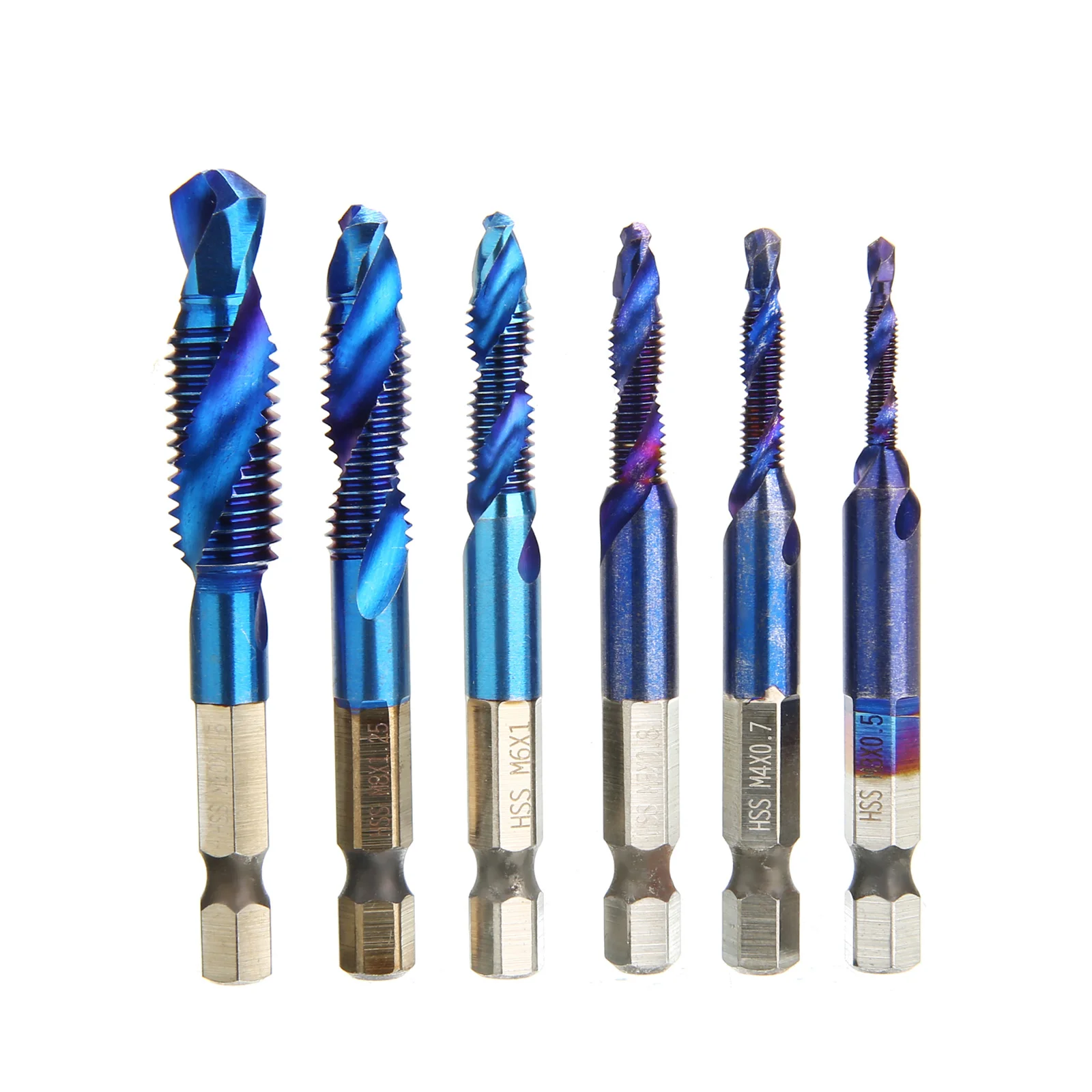6pcs/set Hand Tap Drill Bits High Speed Steel Screw Spiral Point Thread Hex Shank Machine Tap Kit Woodworking Drill Bit Tool Set
6pcs/set Hand Tap Drill Bits High Speed Steel Screw Spiral Point Thread Hex Shank Machine Tap Kit Woodworking Drill Bit Tool Set