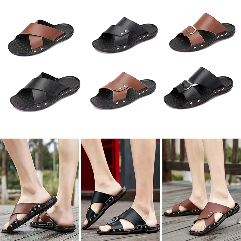 New Summer Man Beach Slides Slippers Men High Quality Wear-resistant PU Sandals Shoes Slip-On Comfortable Massage Flip Flops
New Summer Man Beach Slides Slippers Men High Quality Wear-resistant PU Sandals Shoes Slip-On Comfortable Massage Flip Flops