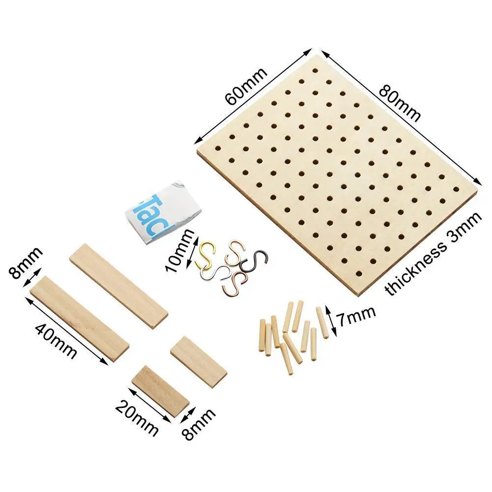 1Pc Wooden Hole Board Storage Board Wood Metal For 1/12 House Miniature Decoration Living Room Decoration Furniture Accessories
1Pc Wooden Hole Board Storage Board Wood Metal For 1/12 House Miniature Decoration Living Room Decoration Furniture Accessories