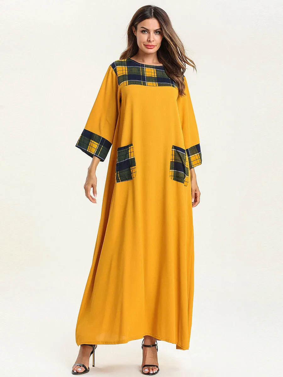 Dubai Muslim Tracksuit Dress Women Lattice Pocket A-line Big Swing Long Dresses Robes Abaya Kaftan Turkey Arabic Ethnic Clothing
Dubai Muslim Tracksuit Dress Women Lattice Pocket A-line Big Swing Long Dresses Robes Abaya Kaftan Turkey Arabic Ethnic Clothing