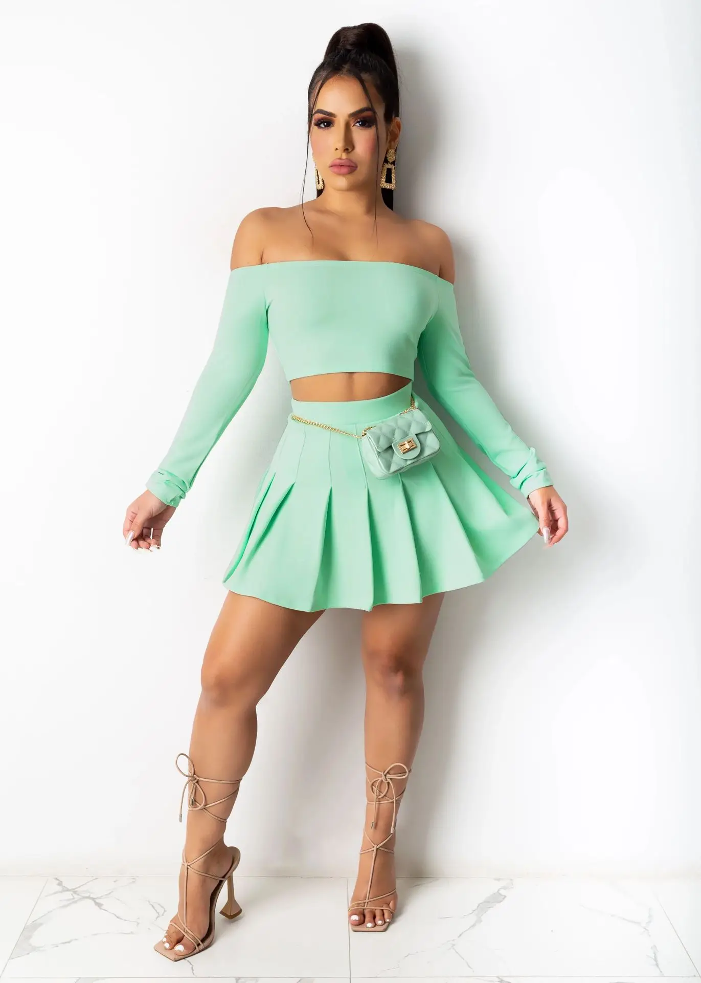 Two Piece Set Women Sweet Sexy Crop Tops and Mini Pleated Skirt Suits High Waist A-Line Short Skirts 2 Piece Set Women
Two Piece Set Women Sweet Sexy Crop Tops and Mini Pleated Skirt Suits High Waist A-Line Short Skirts 2 Piece Set Women