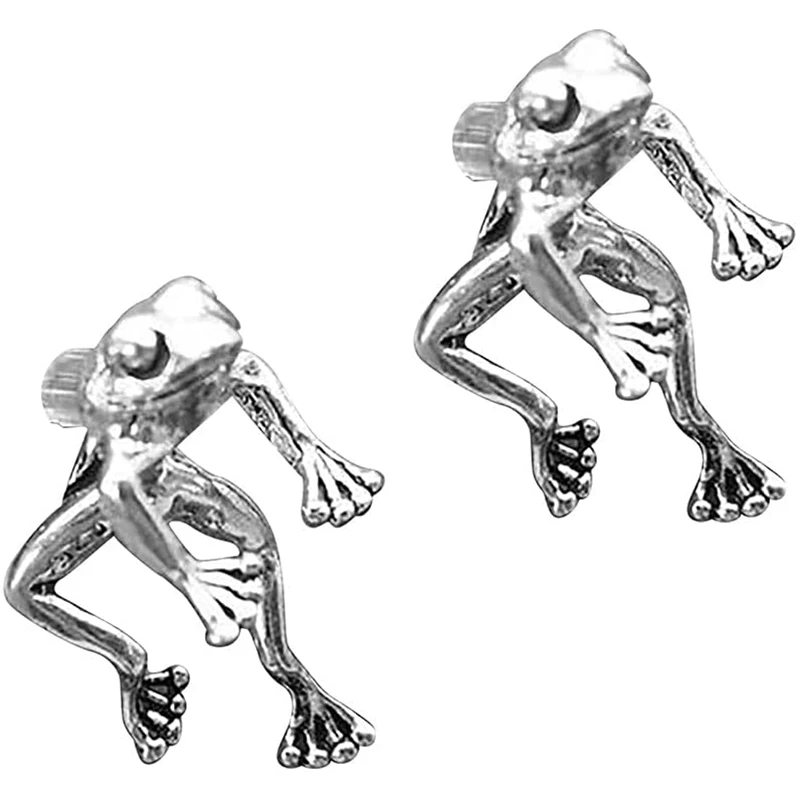 Frog Lover Jewelry, Cute and Sweet Earrings, Frog Silver Color Dangle Post Earrings for Women
Frog Lover Jewelry, Cute and Sweet Earrings, Frog Silver Color Dangle Post Earrings for Women