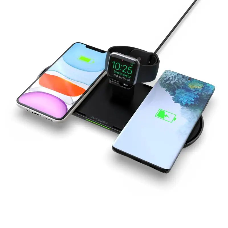 20W Qi 3 In1 Wireless Charger Stand For IPhone 12 Pro Max Samsung Fast Wireless Charging Station For Airpods For Apple Watch
20W Qi 3 In1 Wireless Charger Stand For IPhone 12 Pro Max Samsung Fast Wireless Charging Station For Airpods For Apple Watch