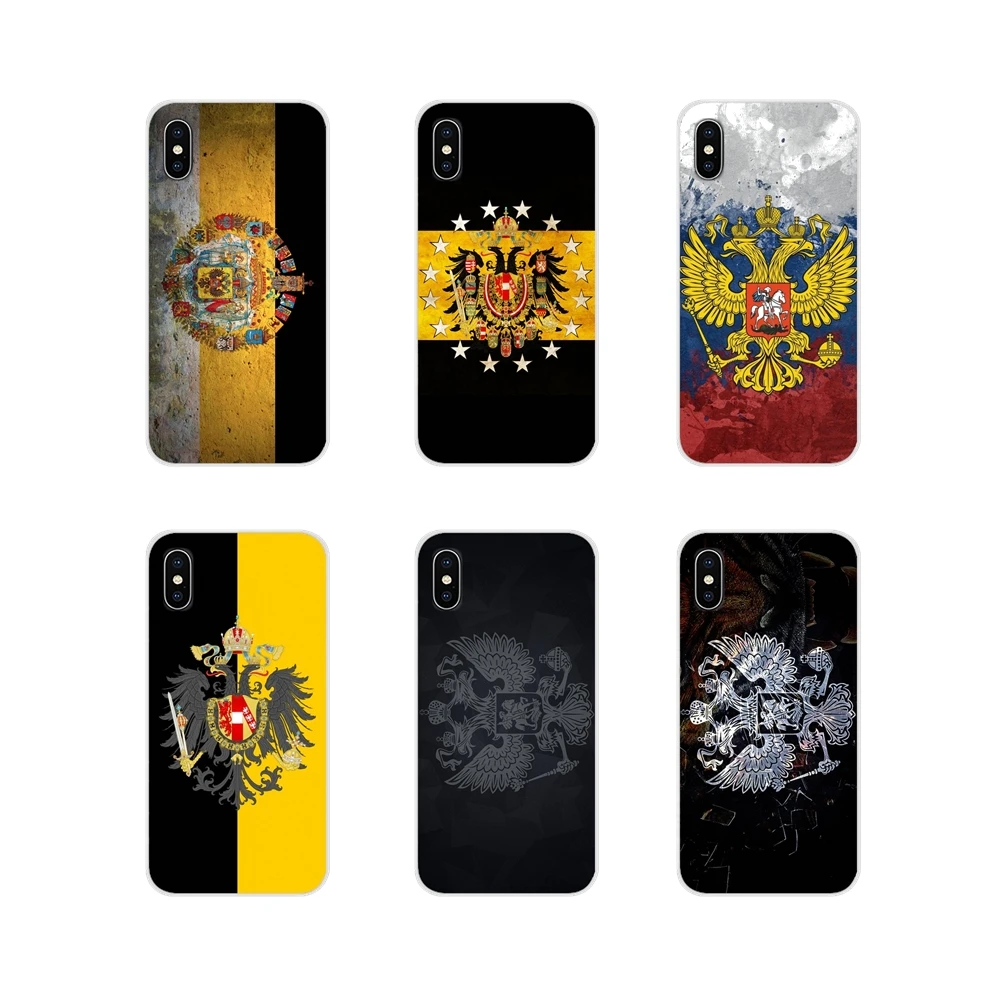 Фото Мягкий прозрачный чехол с гербом России для Huawei G7 G8 P8 P9 P10 P20 P30 Lite - купить