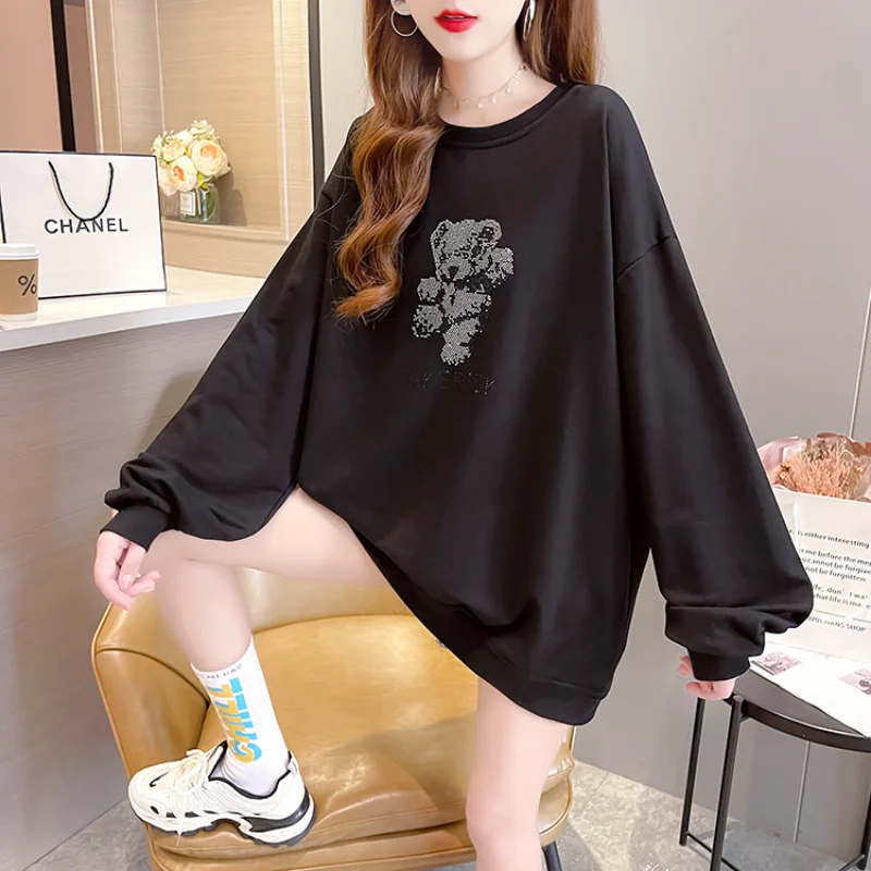 Women Cotton Rhinestone Sweatshirts Streetwear 2021 Autumn Fashion Aesthetic 90s Long Sleeve Hoodies Graphic Crewneck Clothes
Women Cotton Rhinestone Sweatshirts Streetwear 2021 Autumn Fashion Aesthetic 90s Long Sleeve Hoodies Graphic Crewneck Clothes