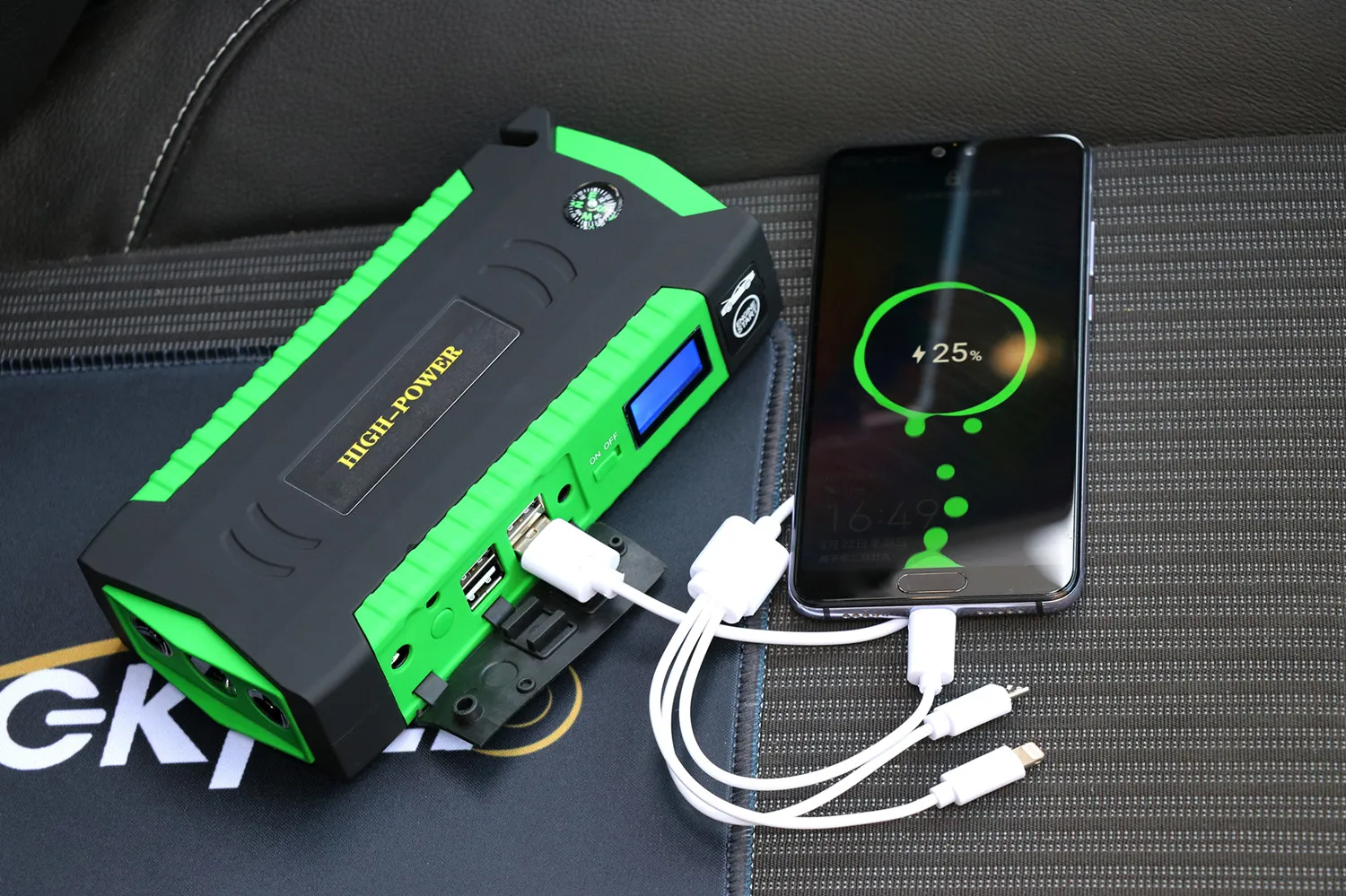 GKFLY 12V 16000mA Multifunction Jump Starter Air Pump Compressor Emergency Starting Device Car Booster For Petrol Diesel Car
GKFLY 12V 16000mA Multifunction Jump Starter Air Pump Compressor Emergency Starting Device Car Booster For Petrol Diesel Car