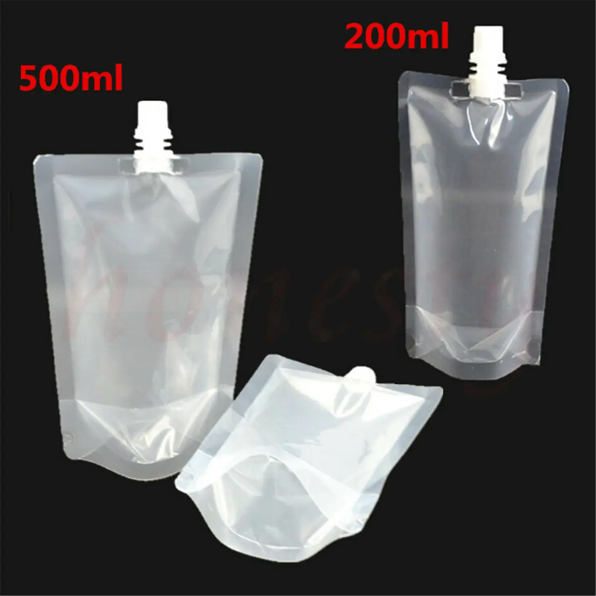 1X 200ML 500ML Clear Spout Bags Stand Up Bag Liquid Bag Flask Pouch With Cap
1X 200ML 500ML Clear Spout Bags Stand Up Bag Liquid Bag Flask Pouch With Cap