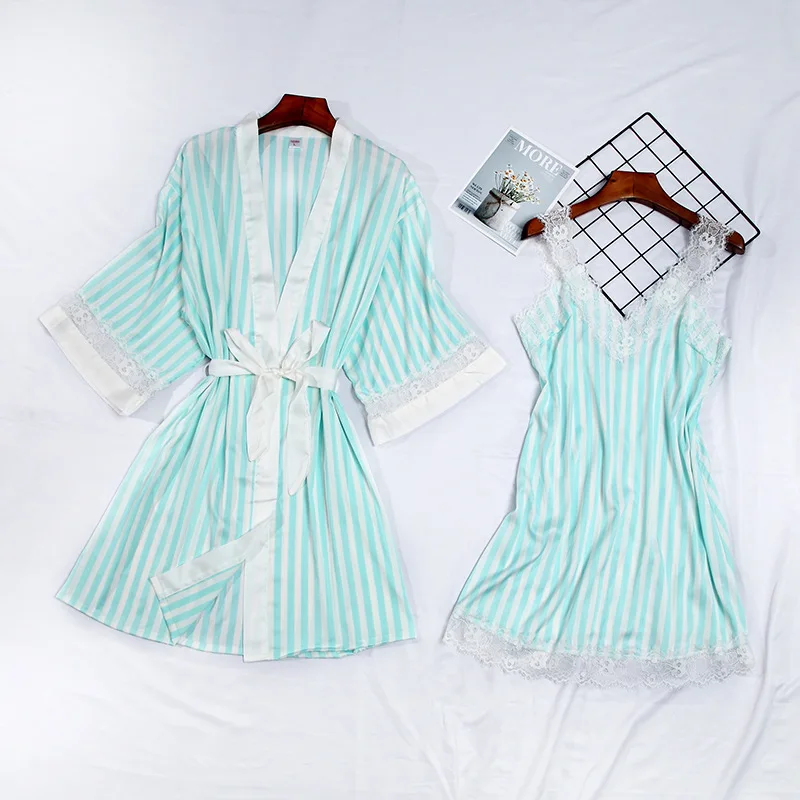 Night Gown with Robe Silk Pajamas Dress Satin 2 Piece Sleepwear Sets Lounge Wear Sleep Long Sleeve Nightgown Women Home Clothes
Night Gown with Robe Silk Pajamas Dress Satin 2 Piece Sleepwear Sets Lounge Wear Sleep Long Sleeve Nightgown Women Home Clothes