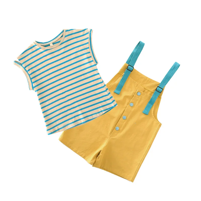 Girl's new summer 2021 thin section of cuhk child stripe jacket yellow overalls two-piece tide a undertakes
Girl's new summer 2021 thin section of cuhk child stripe jacket yellow overalls two-piece tide a undertakes