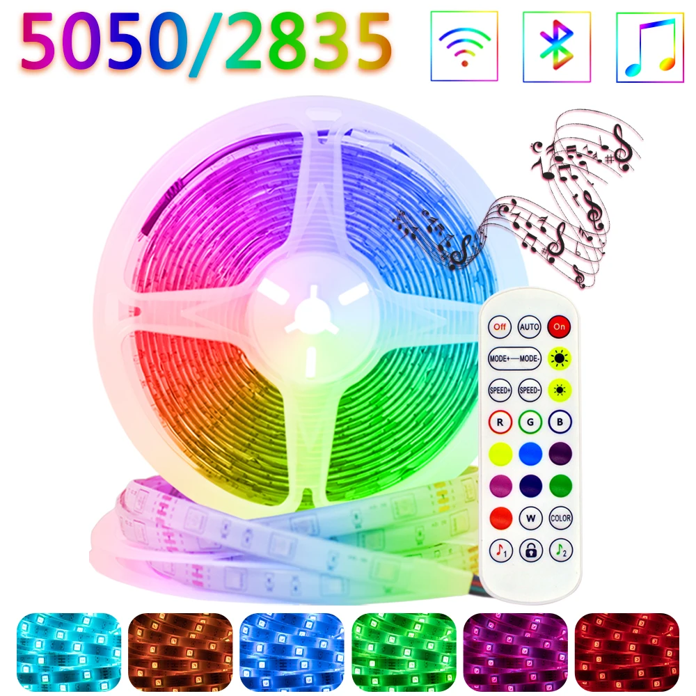LED Strip Lights RGB 5050 Neon Waterproof Lamp Flexible Tape Diode luces led 10M5M DC12V For Festival Party Room Decor
LED Strip Lights RGB 5050 Neon Waterproof Lamp Flexible Tape Diode luces led 10M5M DC12V For Festival Party Room Decor