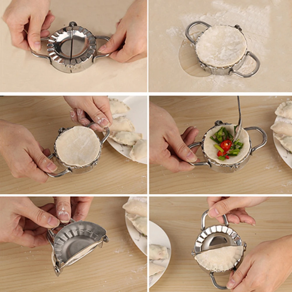 New Dumpling Mold Mould Stainless Steel Dough Presser Maker Cutter Tools Set Kit ravioli cutter kitchen gadgets cocina cozinha
New Dumpling Mold Mould Stainless Steel Dough Presser Maker Cutter Tools Set Kit ravioli cutter kitchen gadgets cocina cozinha