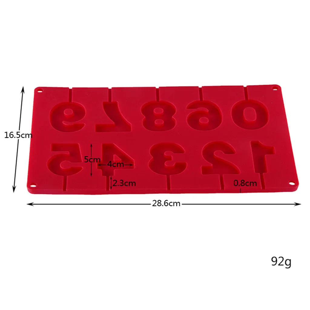 Silicone Lollipop Mold Ice Candy Chocolate Moulds Baking Tool 0-9 Number Shaped
Silicone Lollipop Mold Ice Candy Chocolate Moulds Baking Tool 0-9 Number Shaped