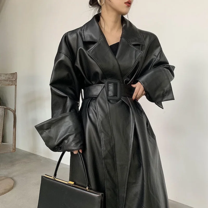 Spring Women Pu Faux Leather Motorcycle Jacket Female with Belt Solid Color Jackets Ladies Loose Casual Motor Biker Jacket A113
Spring Women Pu Faux Leather Motorcycle Jacket Female with Belt Solid Color Jackets Ladies Loose Casual Motor Biker Jacket A113