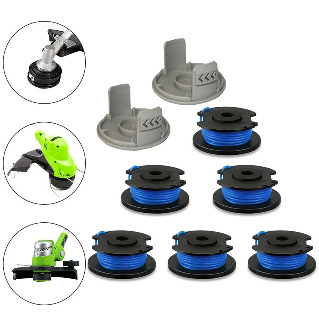 6Pcs Trimmer Spool Line + 2Pcs Cover Cap For Ryobi One+ AC14RL3A .065 18/24/40V OLT 1825 1825M 1830H 1831 1831H 1831S RY 24000
6Pcs Trimmer Spool Line + 2Pcs Cover Cap For Ryobi One+ AC14RL3A .065 18/24/40V OLT 1825 1825M 1830H 1831 1831H 1831S RY 24000